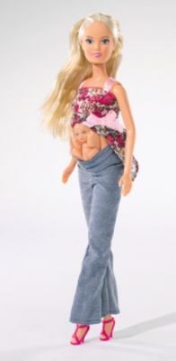 Steffi Love schwangere Puppe Simba 13 Teile Blondine Mädchen Barbie schwanger 