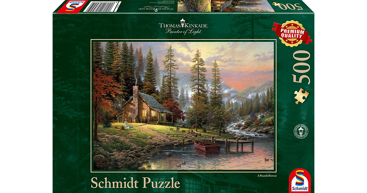 Puzzles: Schmidt Spiele Puzzle 500 Teile Thomas Kinkade, Haus in den Bergen