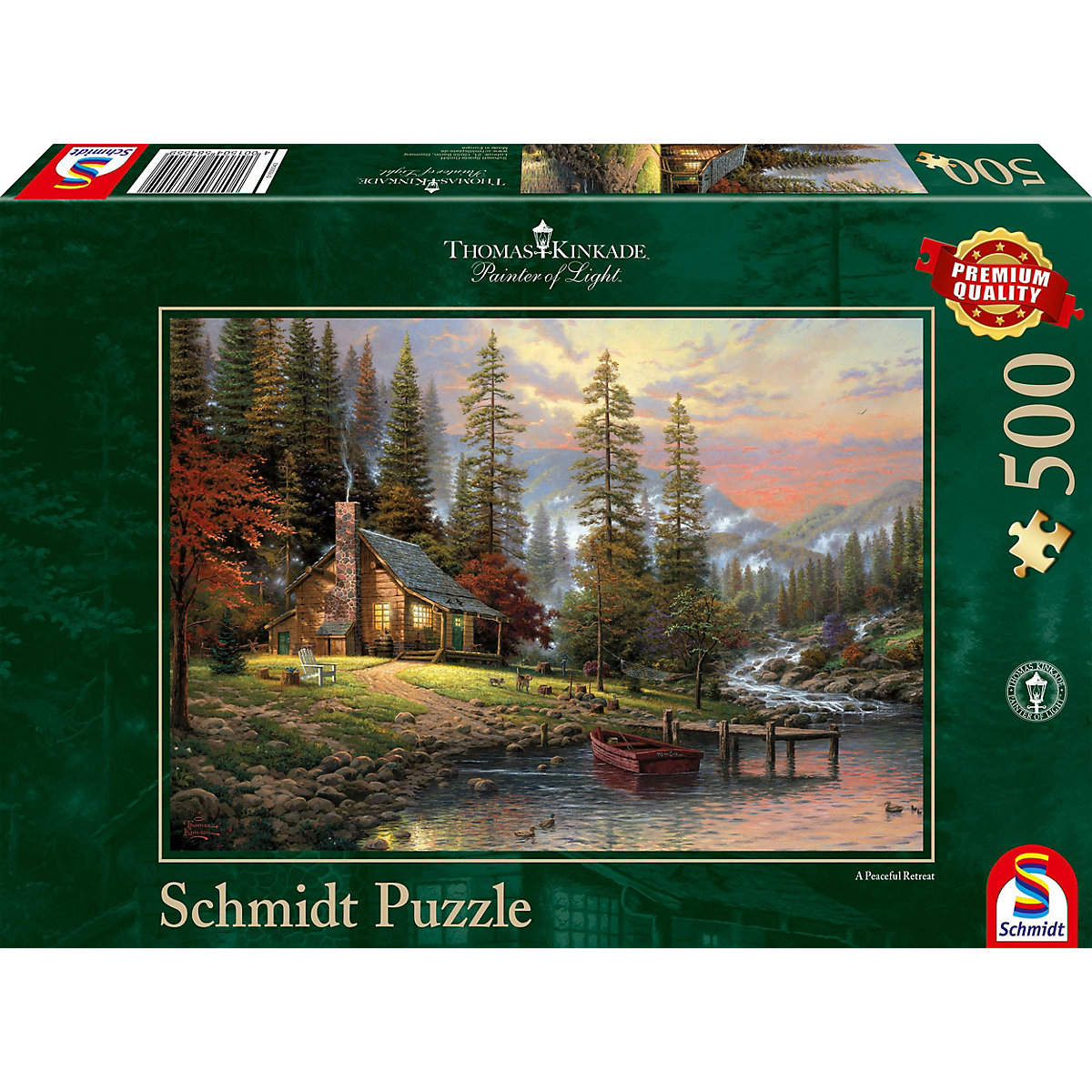Schmidt Spiele Puzzle 500 Teile Thomas Kinkade Haus in den Bergen