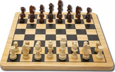 BremToy Spiel, Schachspiel und Dame Spiel Holzschachbrett