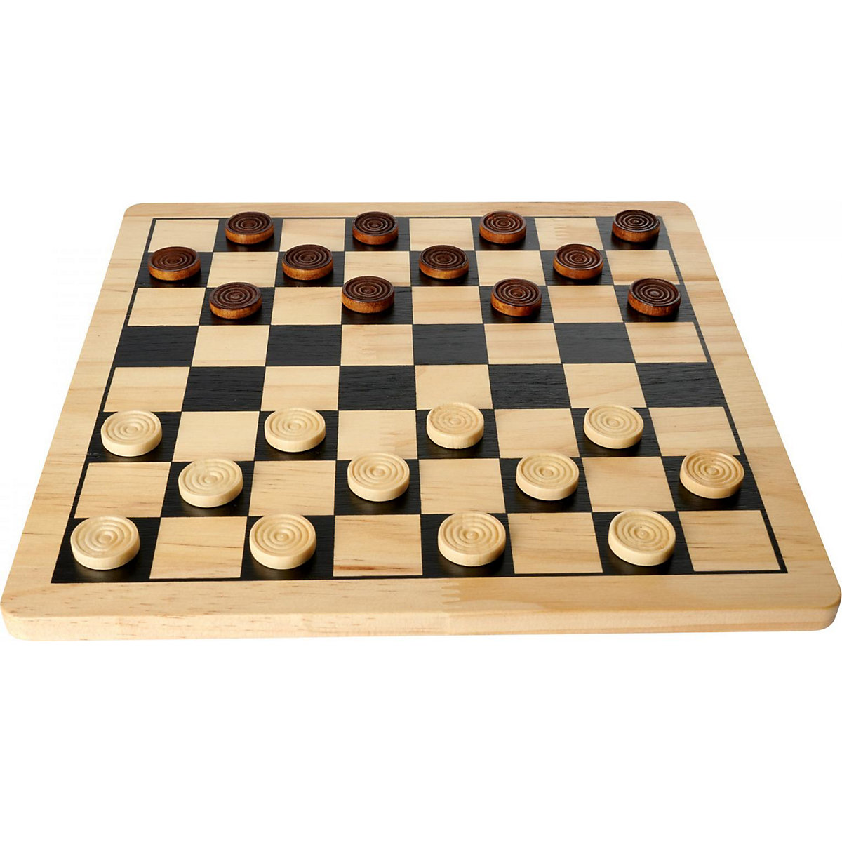 Noris schach und Damespiel Junior Holz braun/weiß/schwarz 2 Stück