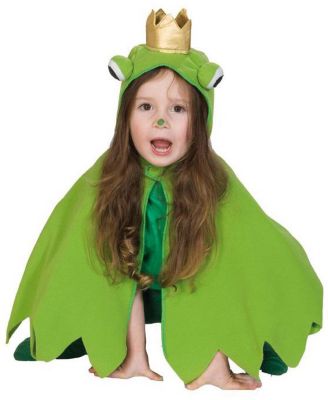 Umhang Hände und Füße Märchen Kostüm Froschkönig für Erwachsene und Kinder 
