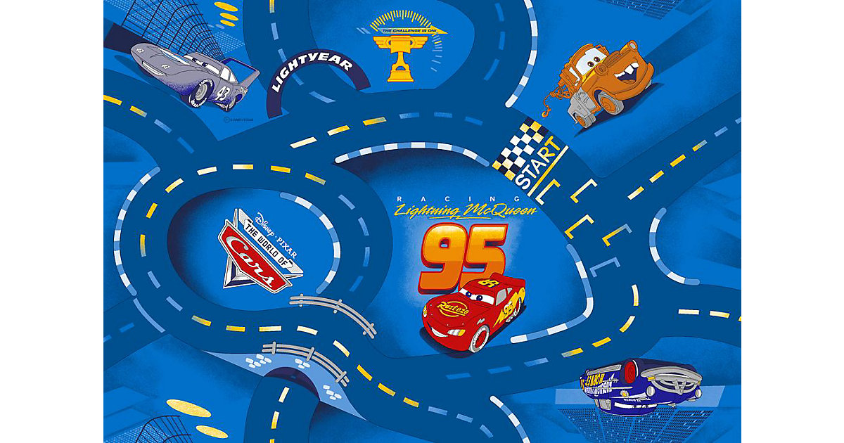 Kinderteppich World of Cars, 95 x 133 cm, blau Kinderteppich World of Cars, 95 x 133 cm, blau