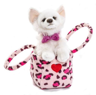 TCM Hund Chiuahua mit rosa Tasche Stofftier Plüschtier 