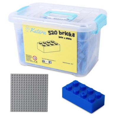 Q-Bricks Papimax Bauplatte 2er Set 40cm x 40cm/50 x 50 Pins Blau Sluban Katara 1672 Kompatibel Lego 