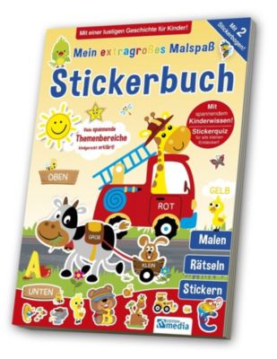 Image of Buch - Mein extragroßes Malspaß Stickerbuch, Meine Welt im Kindergarten