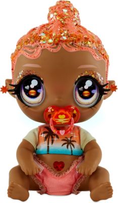 Glitter Babyz Doll - Solana Sunburst (Coral Pink/Sunset), Glitter Babyz