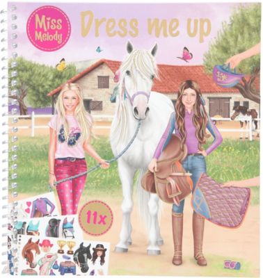Miss Melody Mal- und Stickerbuch Dress me up, inkl. Stickern