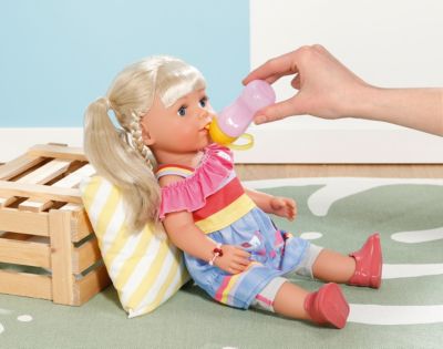 ^  BABY BORN Sister Interactive Zapf Creation Puppe 43 cm Schwester MODELL 2016! 