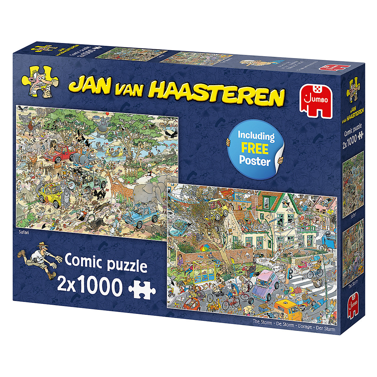 Jumbo Safari & Sturm 2x Jan van Haasteren 1.000 Teile