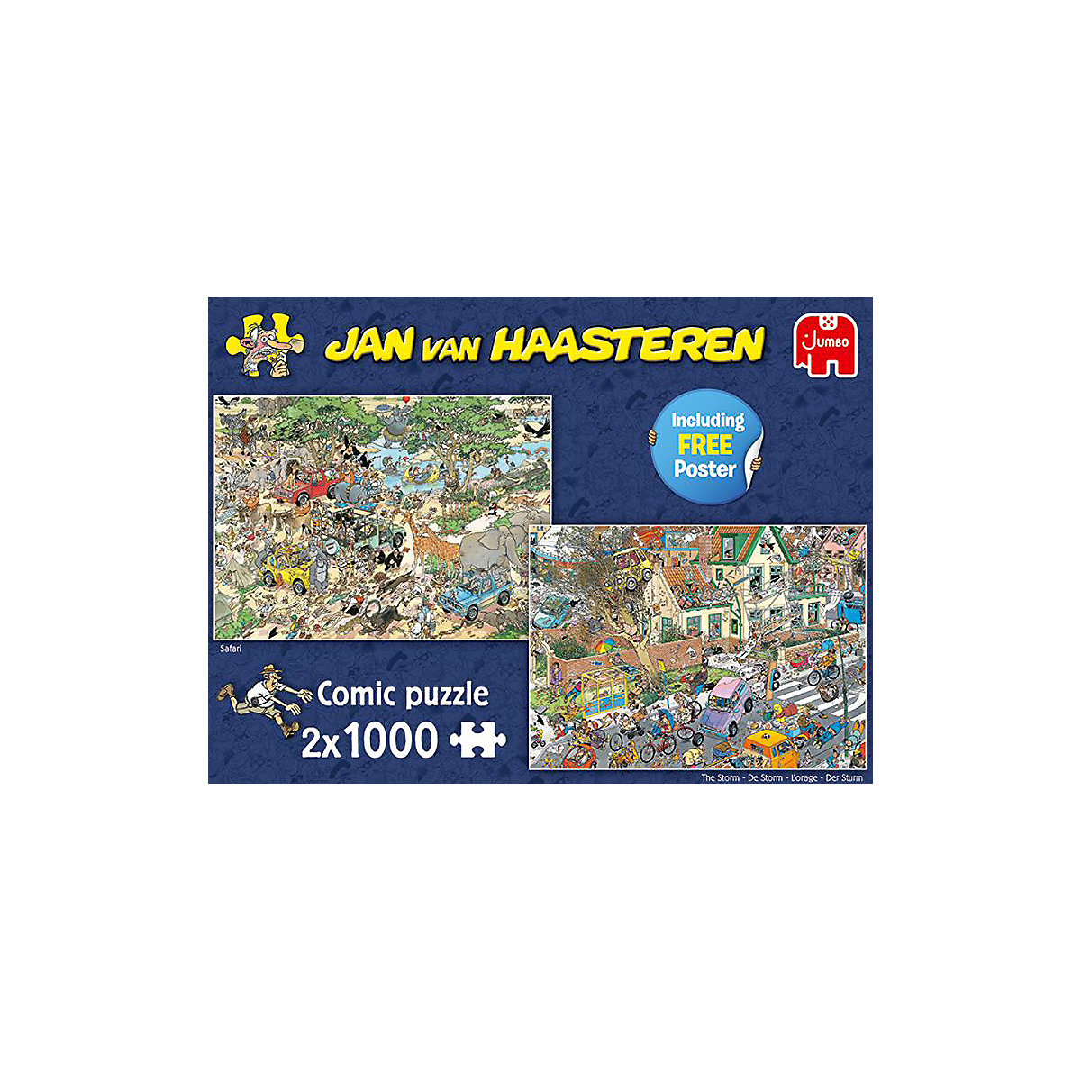 Jumbo Safari &amp; Sturm 2x Jan van Haasteren 1.000 Teile GU7948