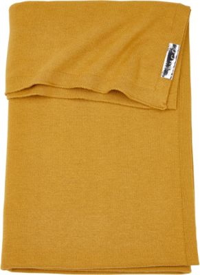 Kinderdecke Knit Basic, gelb, 75 x 100 cm