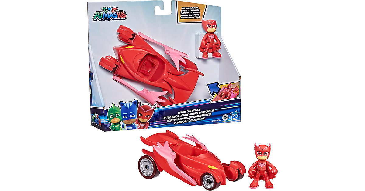 Spielzeug: Hasbro PJ Masks Luxus-Fahrzeug, Eulengleiter mit beweglichen Flügeln und Eulette Action-Figur , Vorschulspielzeug