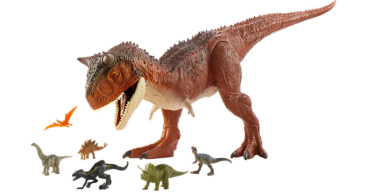 Spielzeug/Sammelfiguren: Mattel Jurassic World Riesendino Carnotaurus Toro
