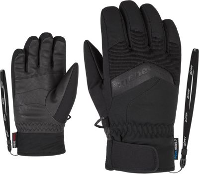Ziener Kinder Skihandschuhe Fingerhandschuhe LABINO AS® glove schwarz grau 