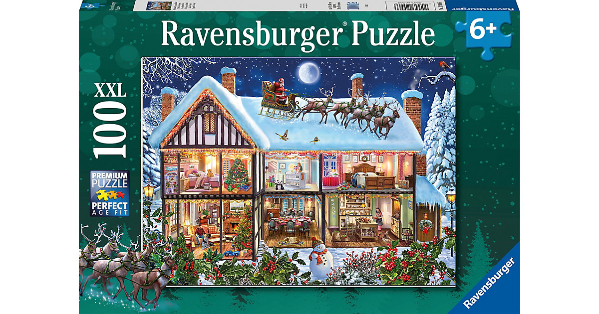 Puzzles: Ravensburger Puzzle 100 Teile Weihnachten zu Hause