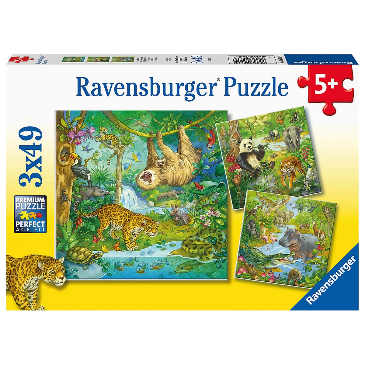 Ravensburger Puzzle 3 x 49 Teile Im Urwald