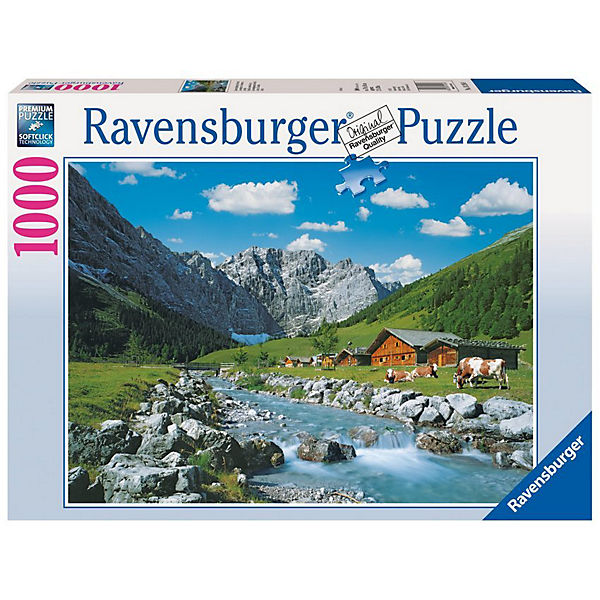 Puzzle 1000 Teile, 70x50 cm, Österreichische Berge