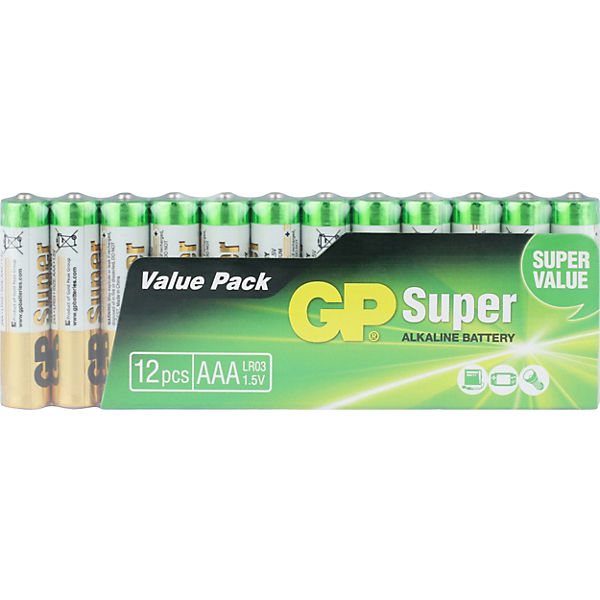 Batterien 12er Pack (AAA, Micro, LR 03, AM-4, UM-4)