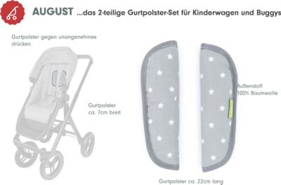 Storchenbeck Gurtpolster Set Buggy, Klein universal für Babyschale 
