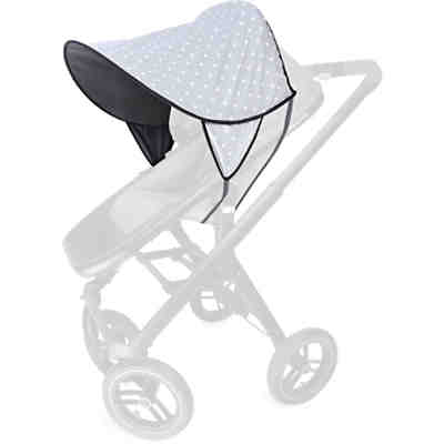 DAISY Sonnendach für Kinderwagen- und Buggy mit UV-Schutz 50+ - Stars, grau