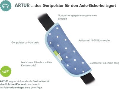 ARTUR Gurtpolster für Autogurte - Stars, blau 2