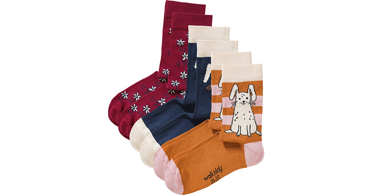 Kinder Socken RABBITS 3er Pack, Organic Cotton rot-kombi Gr. 22-24 – mit 28% Rabatt günstig kaufen