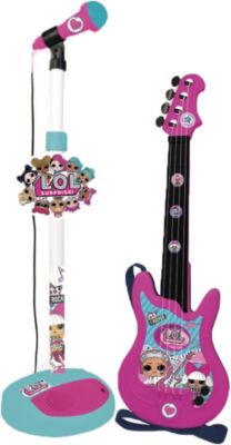 LOL SURPRISE Kindergitarre Rockgitarre Kinder gitarre 53 cm Saiten und Knöpfe 