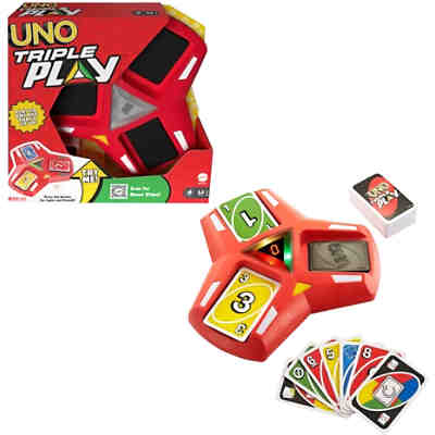 Mattel Games UNO Triple Play, Kartenspiel, Gesellschaftsspiel