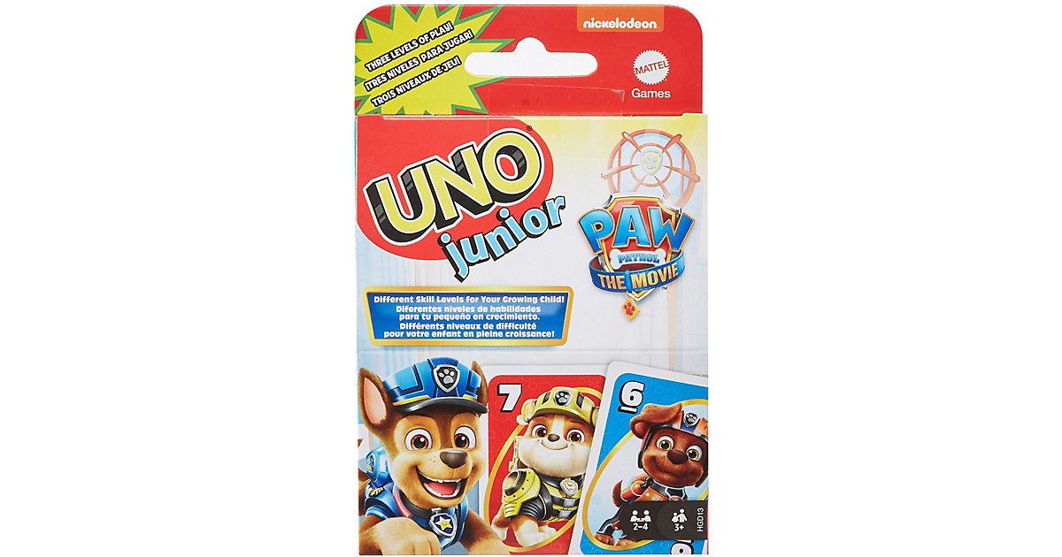Brettspiele: Mattel Mattel Games UNO Junior Paw Patrol, Kartenspiel, Kinderspiel