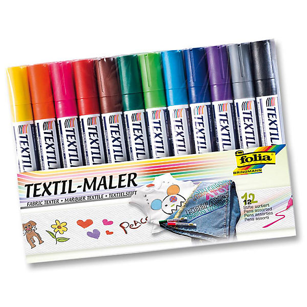 Textilmaler, 12 Farben