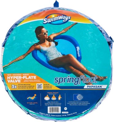 SwimWays Spring Float Papasan, schnell aufblasbares Float, farblich