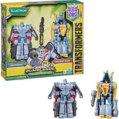 Transformers Bumblebee Cyberverse Adventures Spielzeug Dino Combiners Slugtron 2er-Pack Figuren, ab 6 Jahren, 11 cm groß