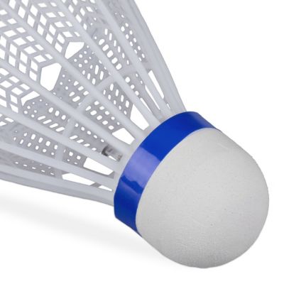 12 bunte Federbälle Federball Federballspiel Badminton Ball 4 Schweißbänder weiß 
