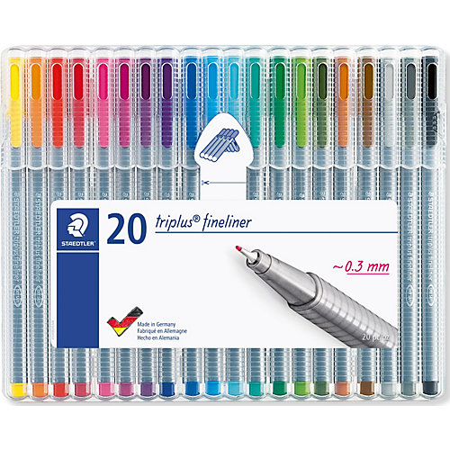 Набор капиллярных ручек Triplus, 20 цв. от Staedtler