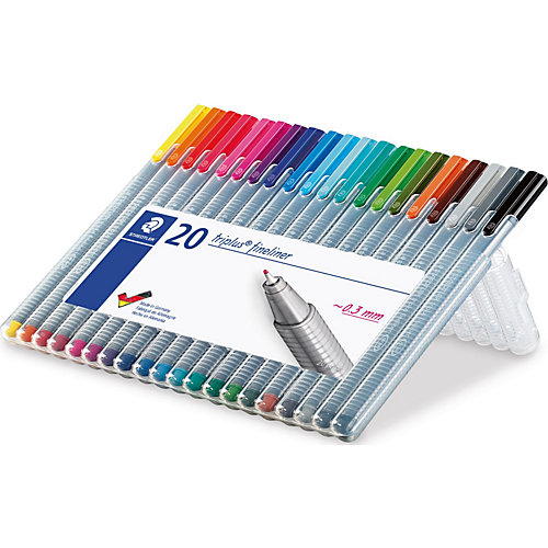 Набор капиллярных ручек Triplus, 20 цв. от Staedtler