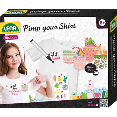 Pimp your Shirt - inkl. Textilstifte, Brusttaschen zum Aufbügeln, Dekobänder, Bügelmotive