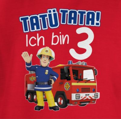 Tatü Tata rot Ich Bin 3 Shirtracer Kinder Tshirts und T-Shirt für Jungen Feuerwehrmann Sam Jungen
