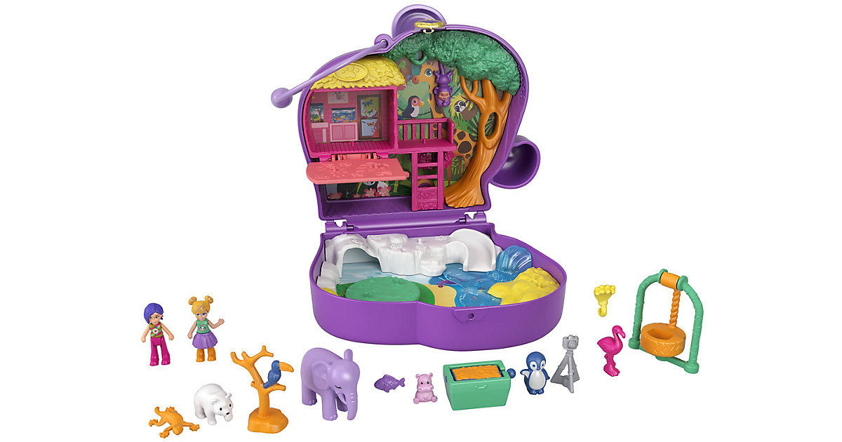 Spielzeug/Sammelfiguren: Mattel Polly Pocket Elefantenabenteuer Schatulle