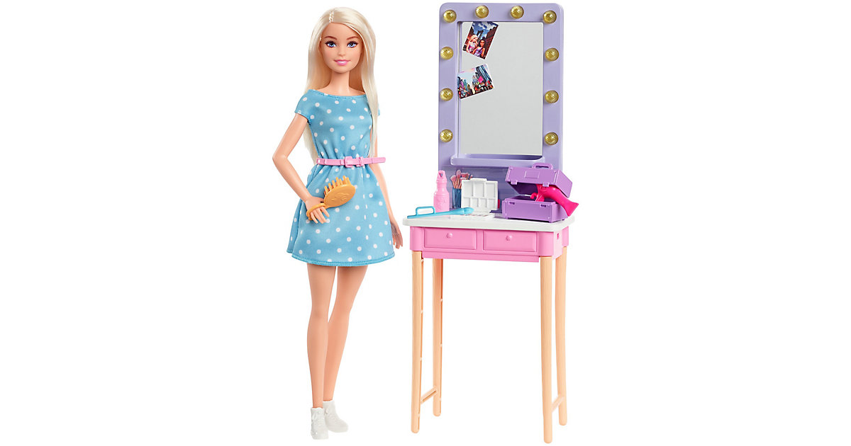 Spielzeug/Puppen: Mattel Barbie Big City, Big Dreams Malibu Schminktisch Spielset mit Puppe