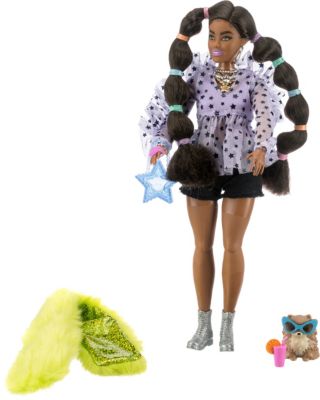 Barbie Extra Puppe mit Zöpfen & Haargummis, Barbie