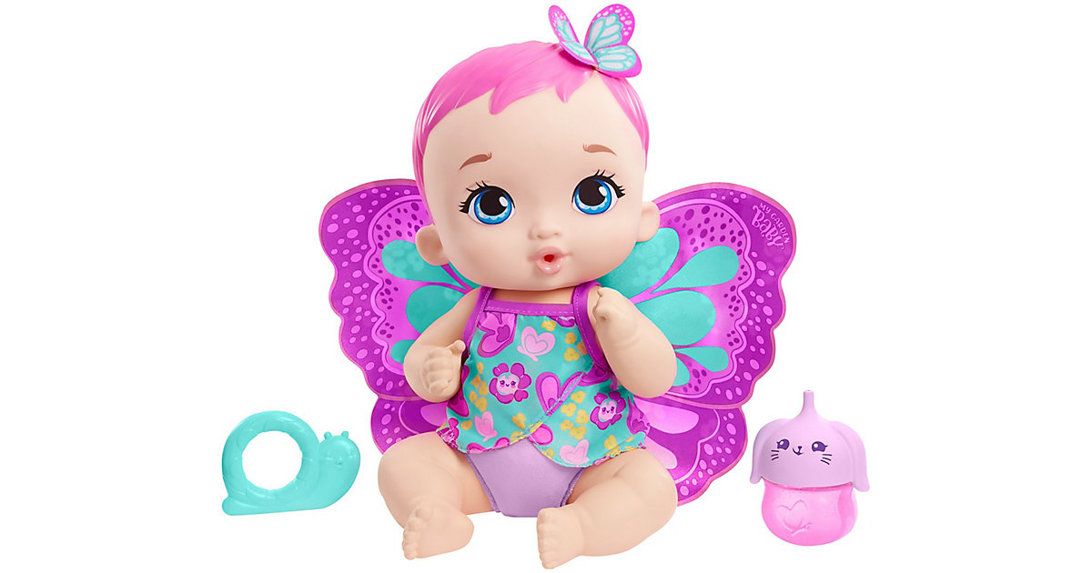 Spielzeug/Puppen: Mattel My Garden Baby Schmetterlings-Baby Puppe (rosafarbenes Haar)
