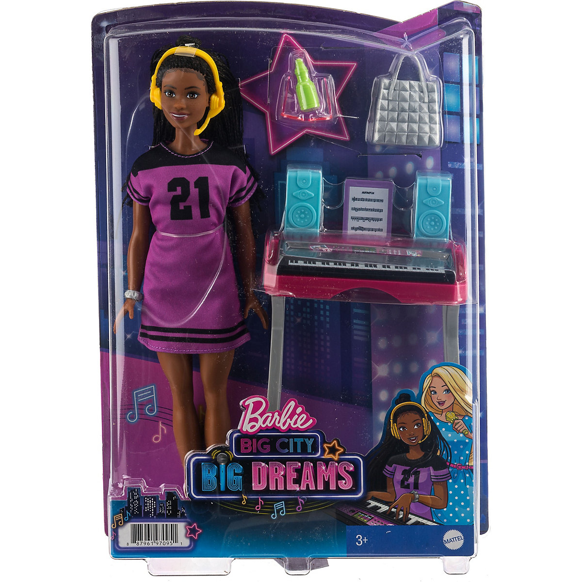 Barbie Big City Big Dreams Brooklyn Aufnahmestudio Spielset mit Puppe