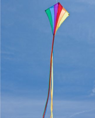 Kinderdrachen Eddy Rainbow 70 x 58cm Einleiner Drachen Flugdrachen Eddydrachen 