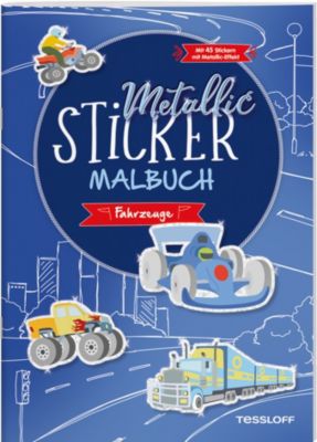 Image of Buch - Metallic-Sticker Malbuch. Fahrzeuge