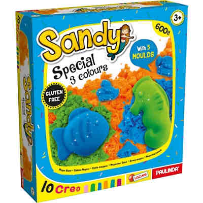 Spielsand Sandy Special 600 g mit Kunststoffformen