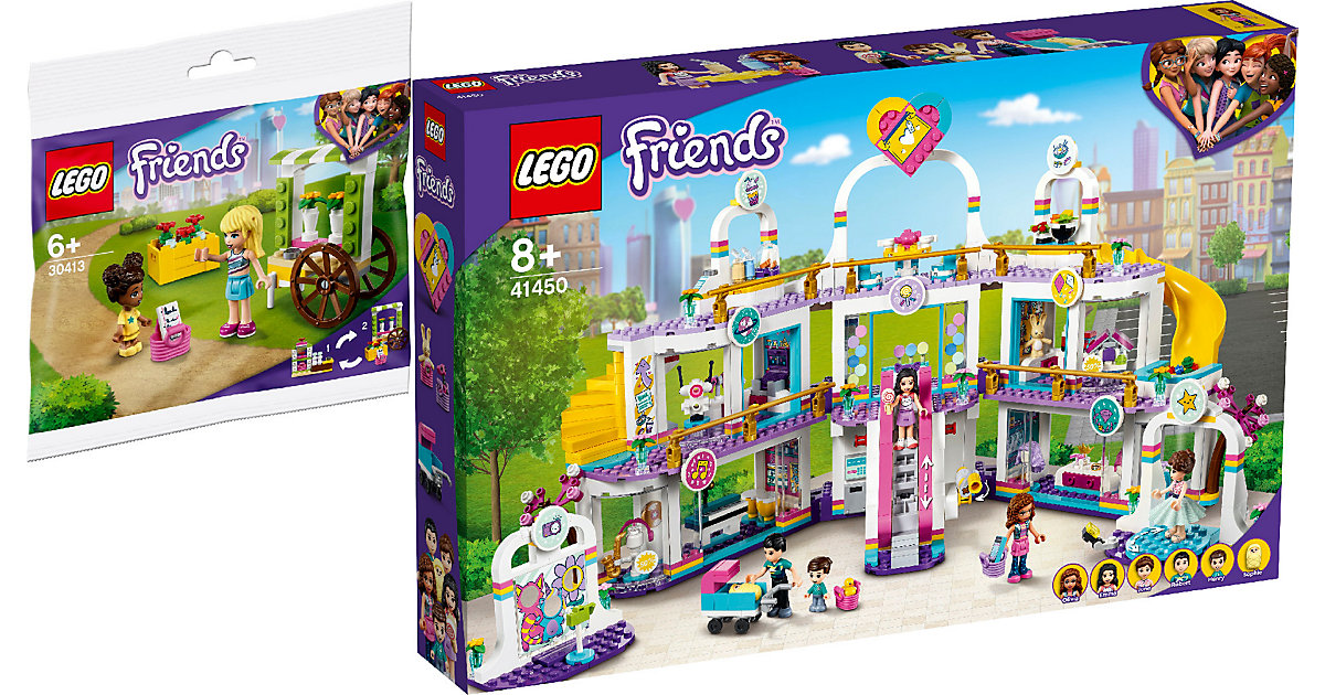 Spielzeug: Lego Friends 2er Set: 30413 Blumenwagen - Polybag + 41450 Heartlake City Kaufhaus bunt