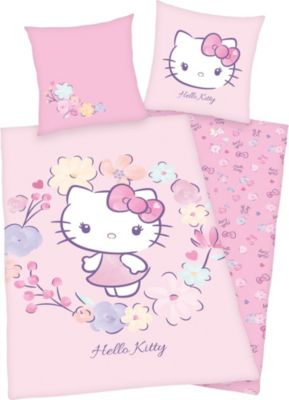 Mehrfarbig Herding Hello Kitty Bettwäsche-Set Cotton 80 x 80 cm 135 x 200 cm