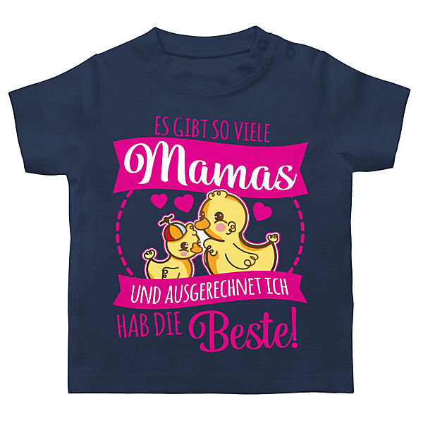 Muttertag Mama Geschenk Baby - Baby T-Shirt kurzarm - Es gibt so viele Mamas - Fuchsia - T-Shirts für Kinder