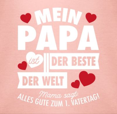 Strampler Motive Shirtracer Ganz der Papa Baby Body Kurzarm für Jungen und Mädchen nur pflegeleichter